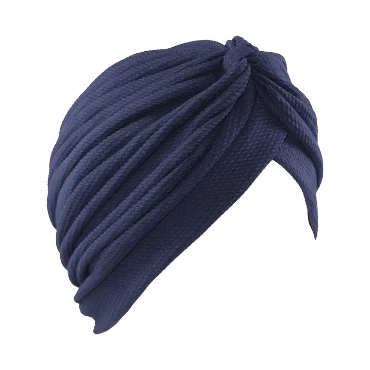 HAT68 - Woven Turban- Navy