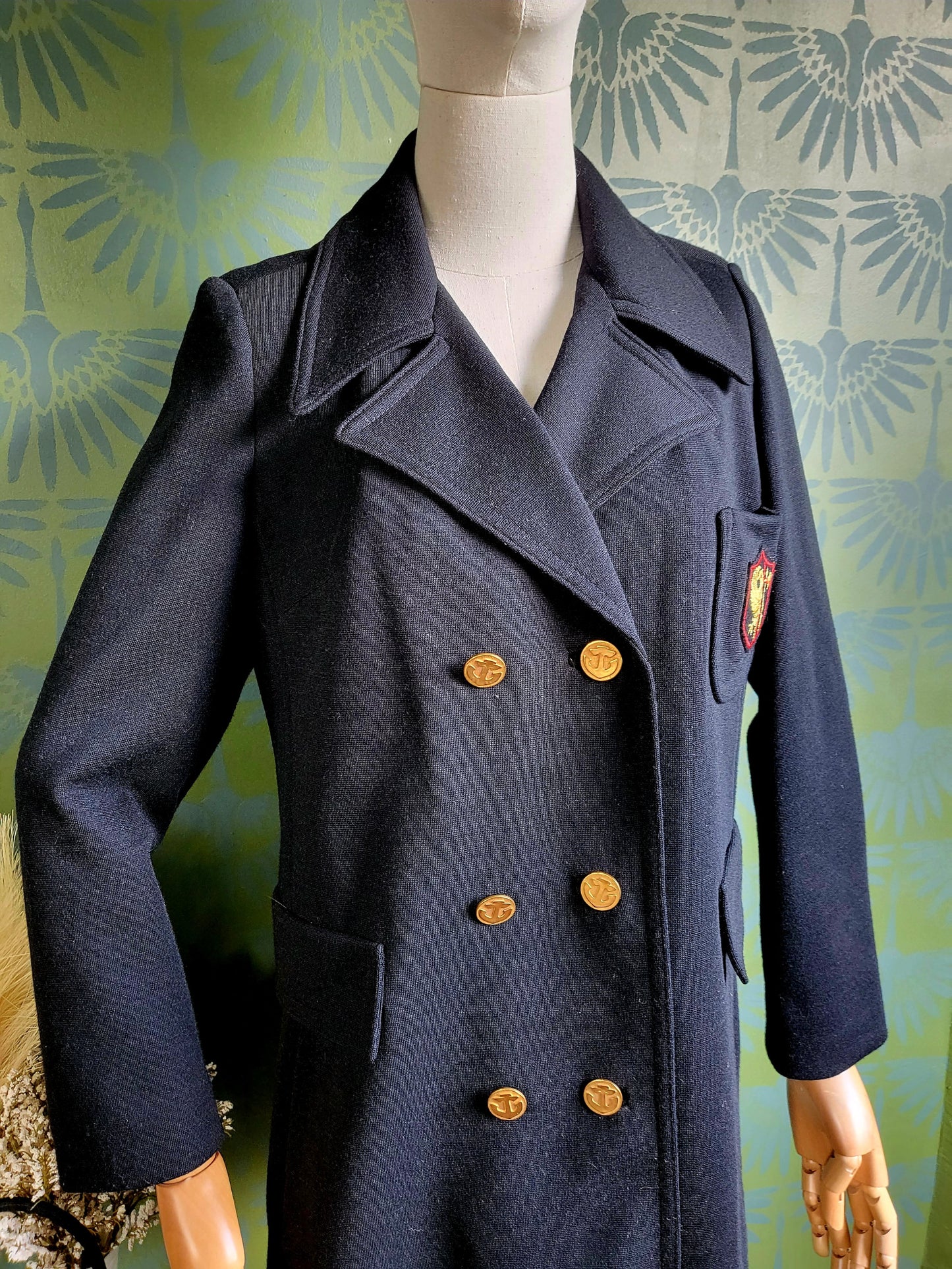 STYLE 8006 - Vintage "Carlton Deb" Navy Crested Blazer