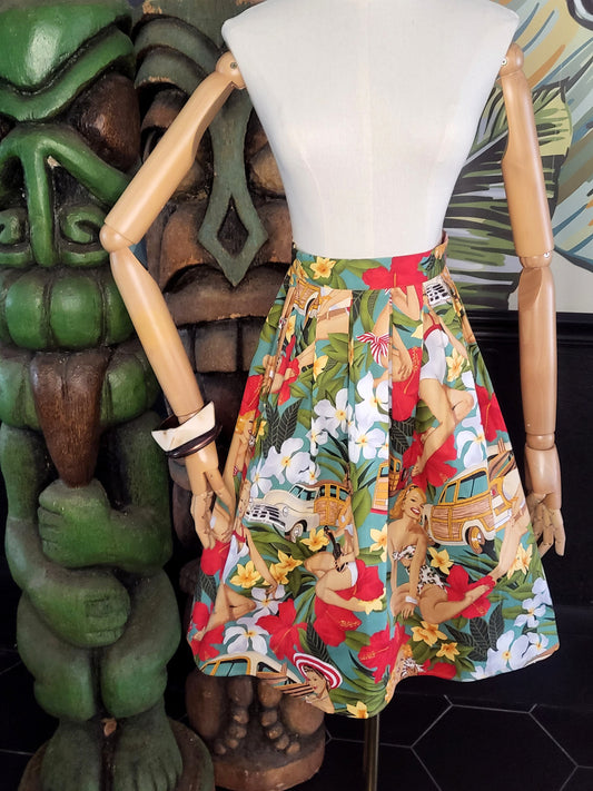 Retro Vintage Lady Full Skirt