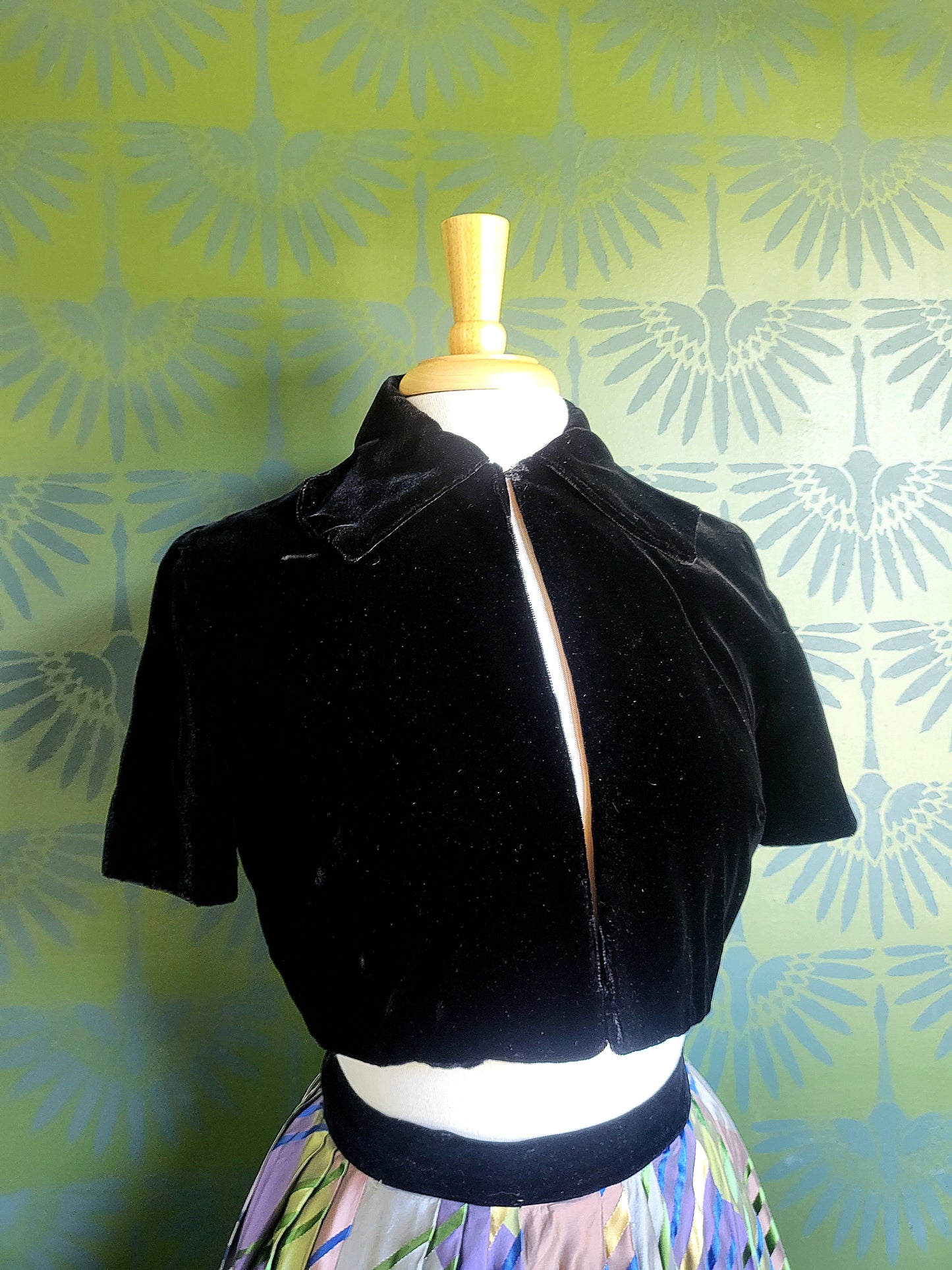 Vintage 1950's Jo Collins Full Skirt and Velvet Bolero Set