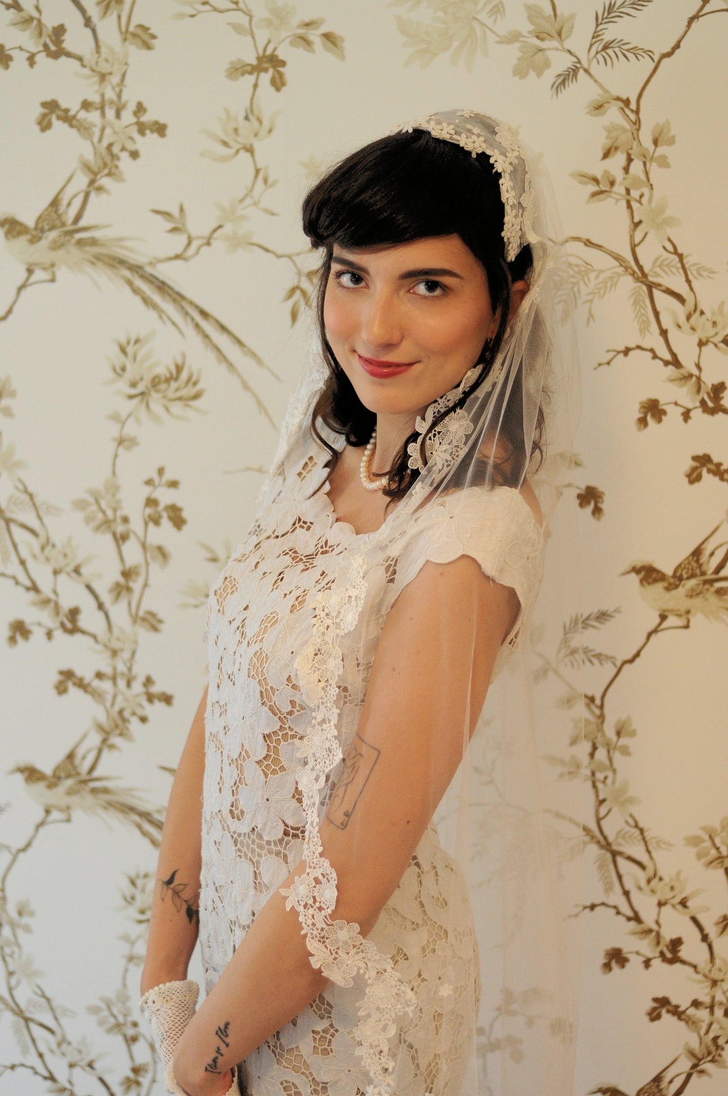 STYLE 1010 - Vintage 1960's "Moygashel" Irish Linen Shift Style Wedding Dress