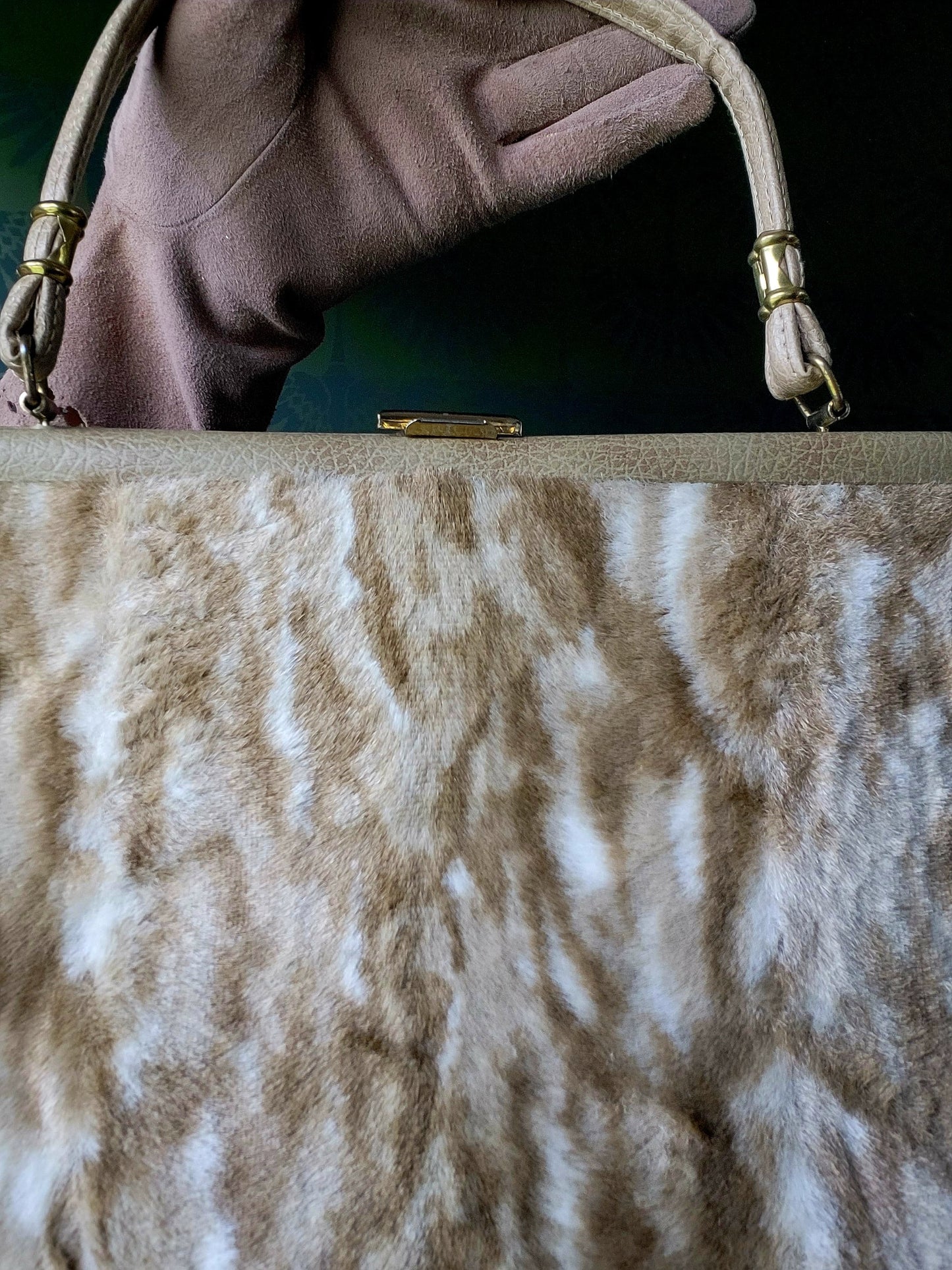 STYLE 2016 - Vintage 1960's-1970's Faux Fur Handbag