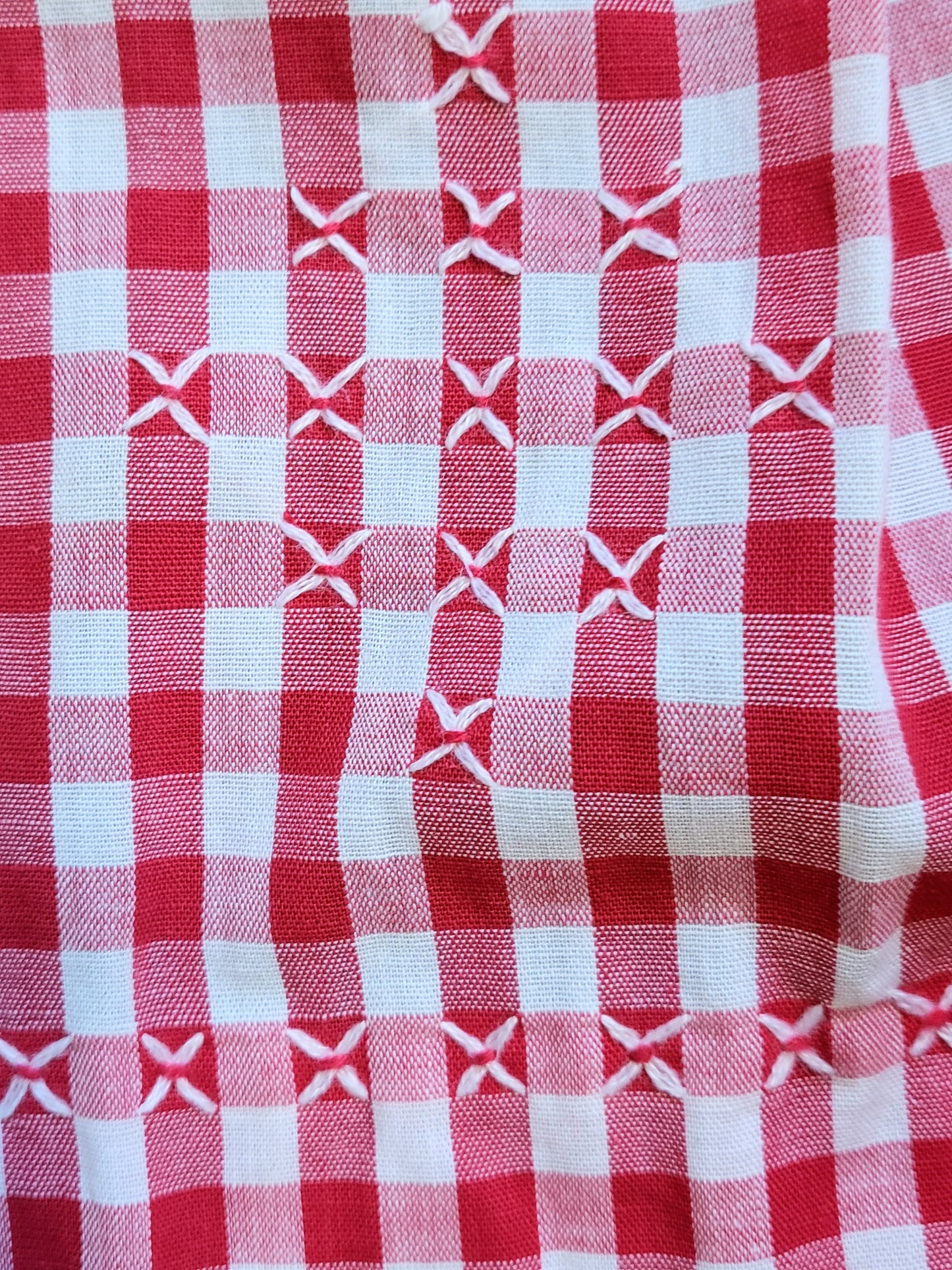 Apron 02 - Vintage Red Gingham Half Apron