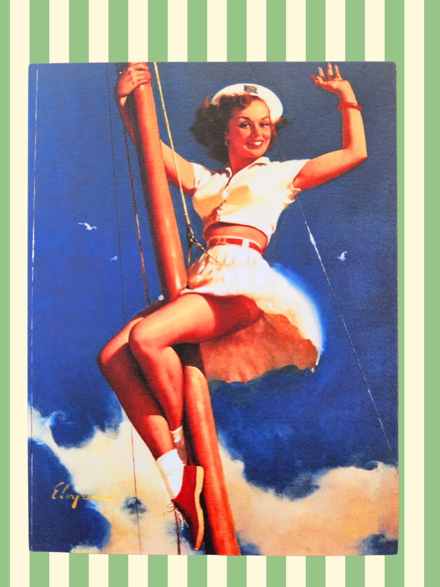 SOLD - Vintage Handkerchief Pinup Card