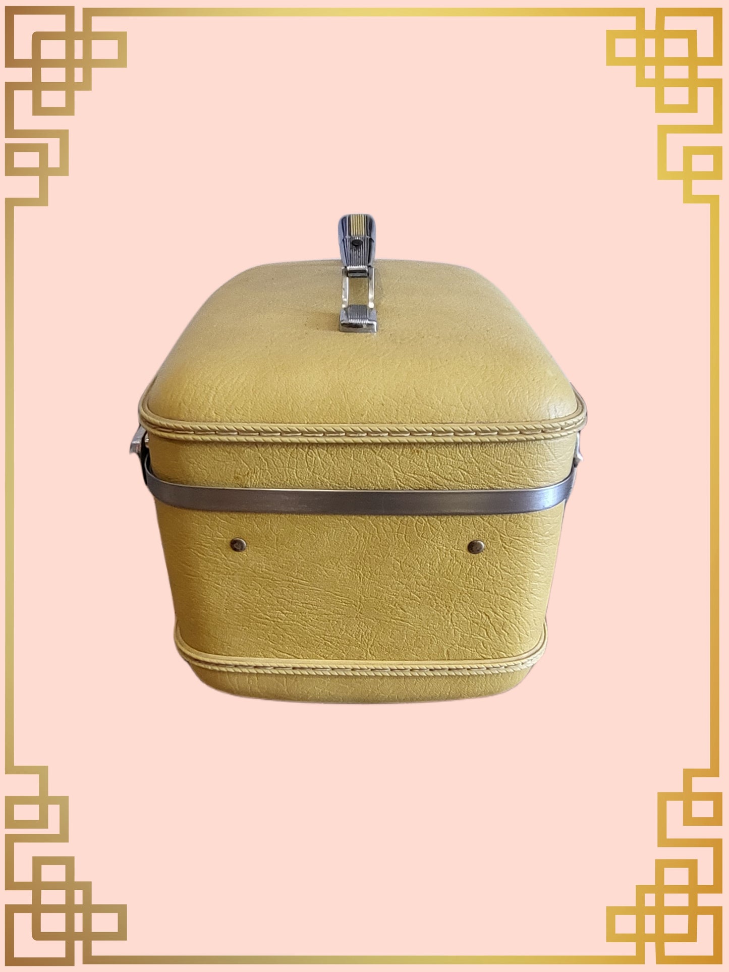 SOLD - Vintage American Tourister Mustard Train Case