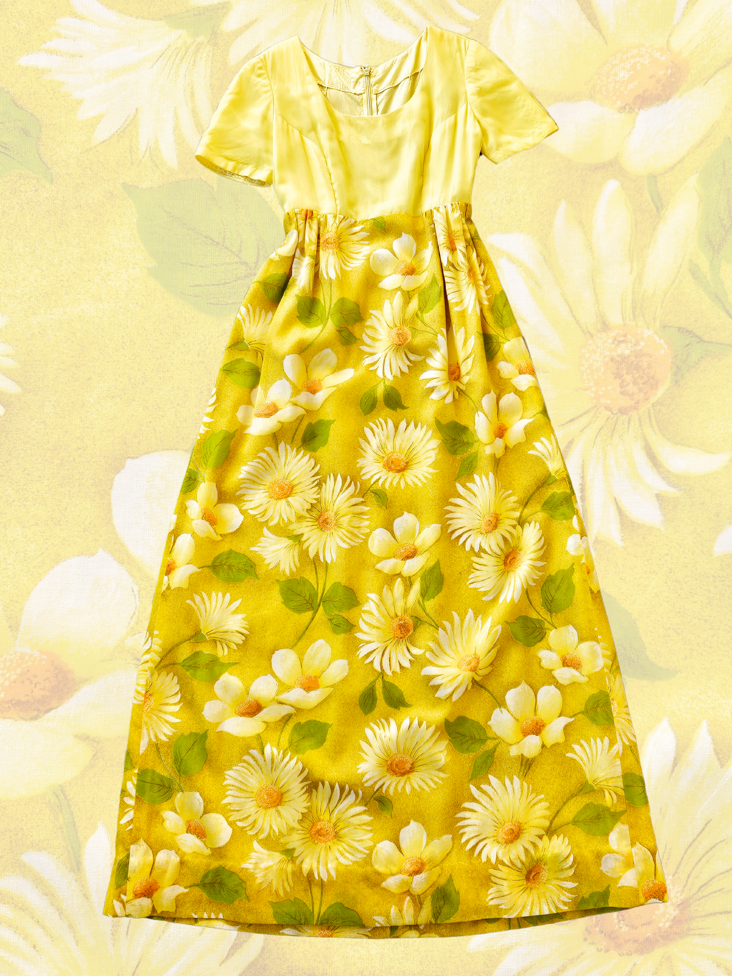 STYLE 1050 - Vintage 1960's-1970's Flower Power Maxi Dress