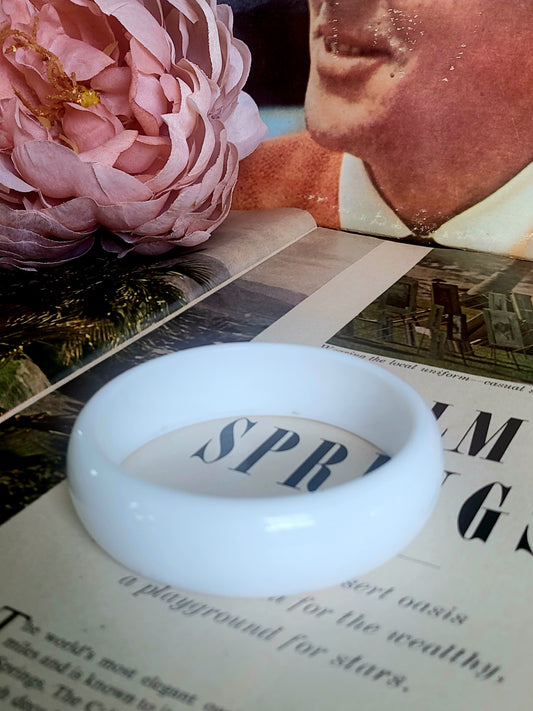 SOLD - Vintage White Wide Bangle