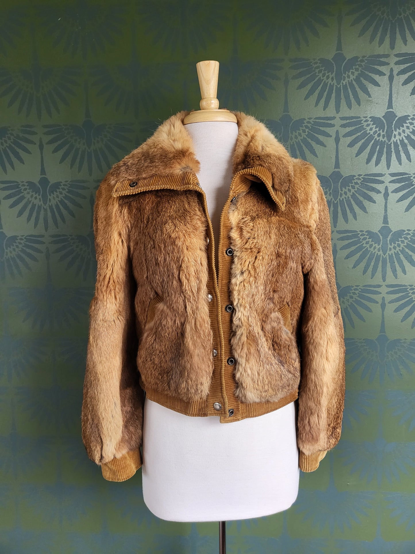 SOLD - Vintage 1970's Chestnut Rabbit Fur Jacket