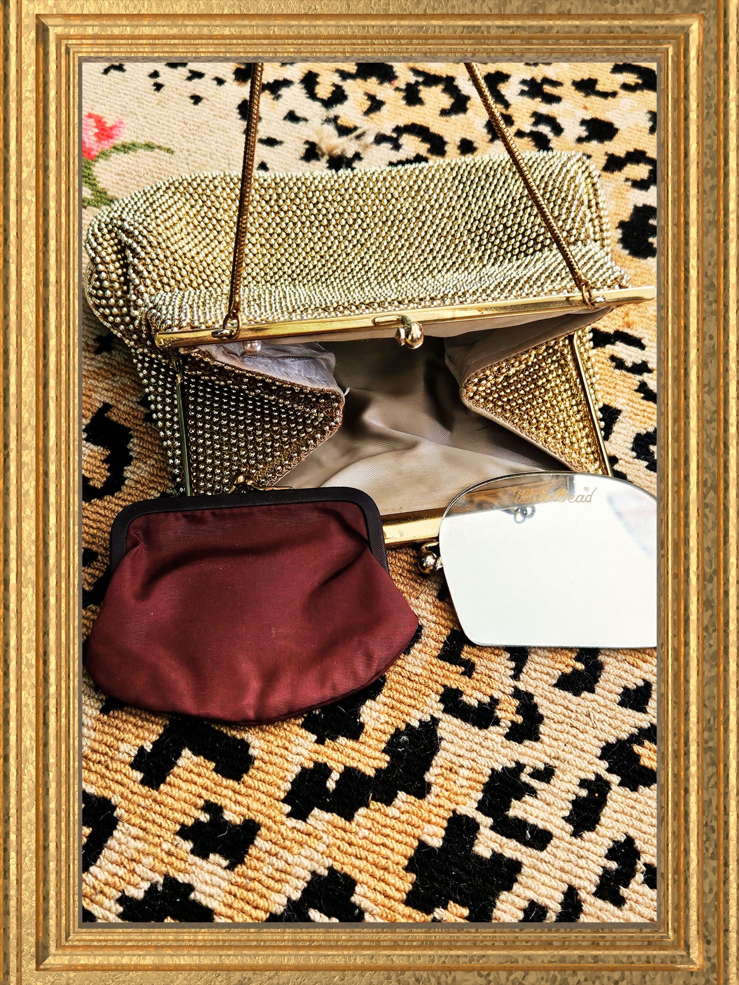 Style 2079 - "Lumured" Golden Petite Bead Handbag