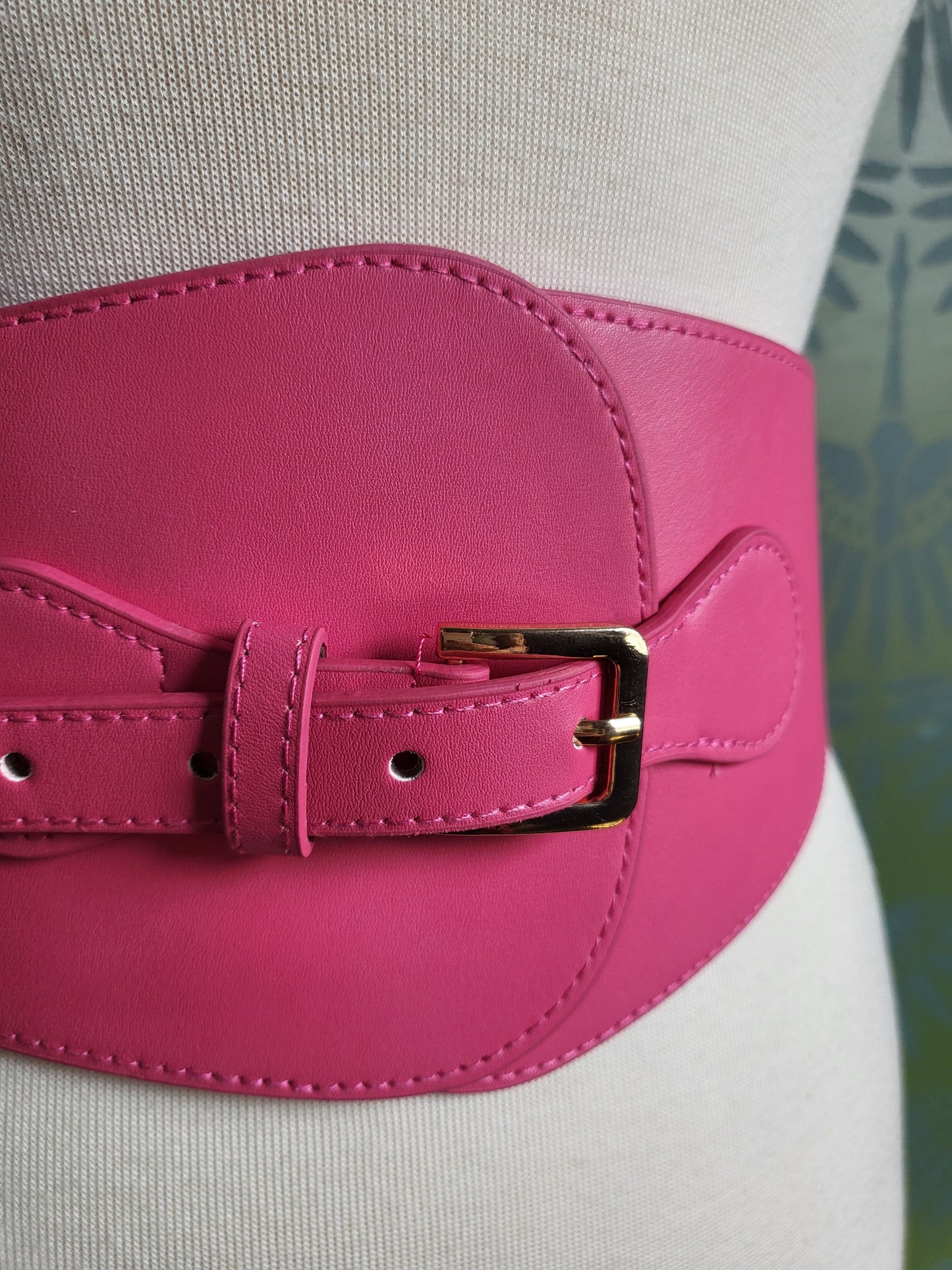 Wide Corset Belt - Fuchsia