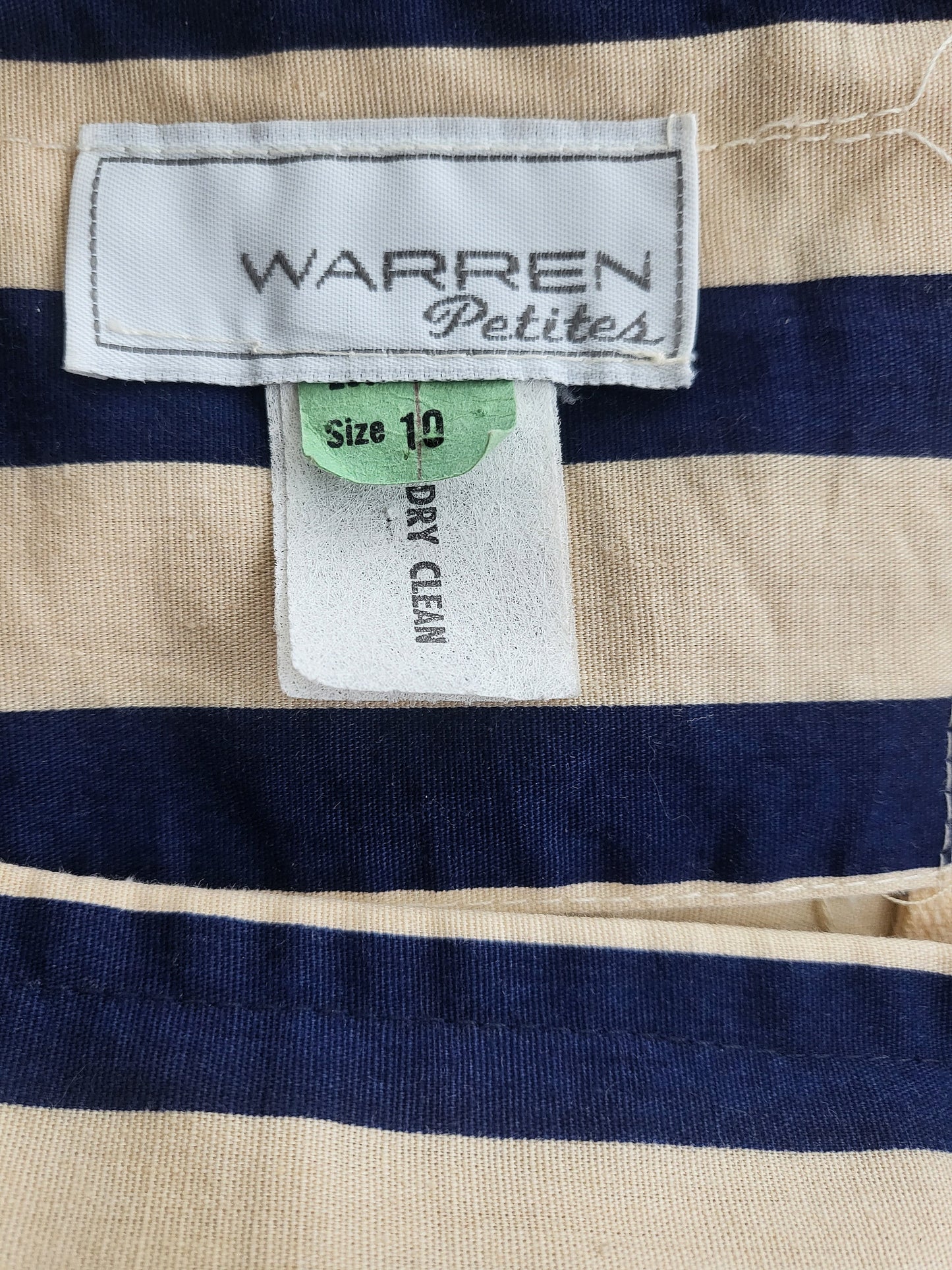 SOLD - Vintage 1980's "Warren Petites" A-Line Striped Dress