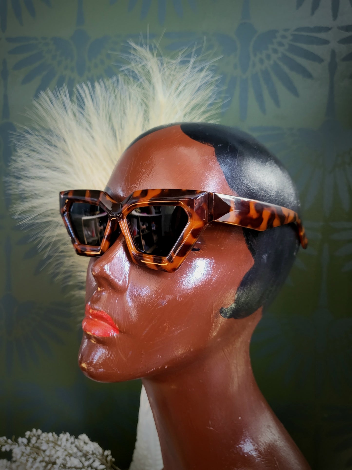 STYLE S003 - Retro Geo Cateye Sunglasses (Leopard)