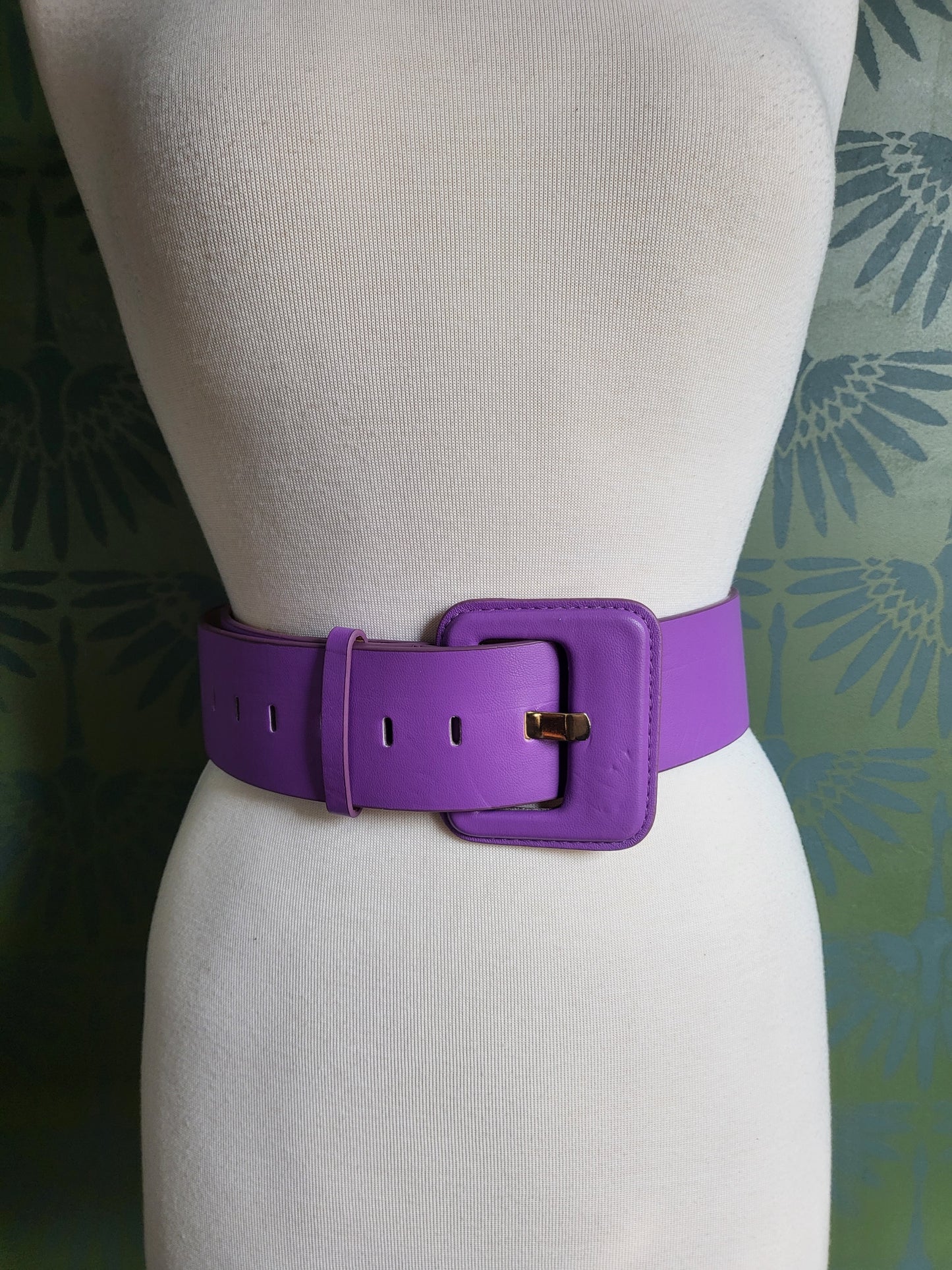 Vintage Style Wide Belt -Violet