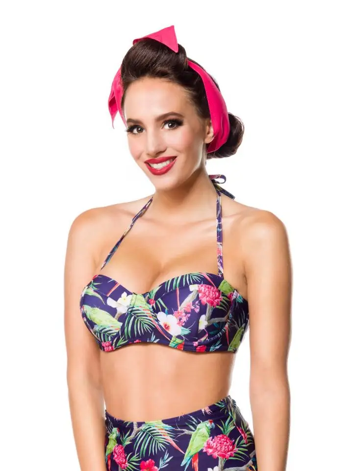 Retro Tropical Bikini Top