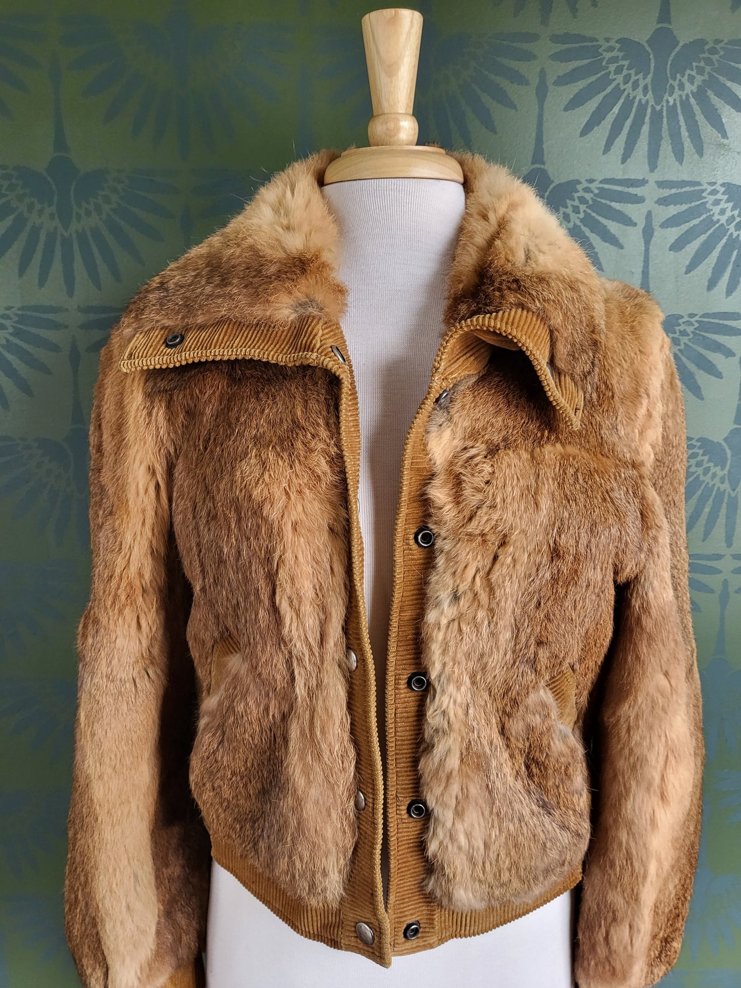 SOLD - Vintage 1970's Chestnut Rabbit Fur Jacket