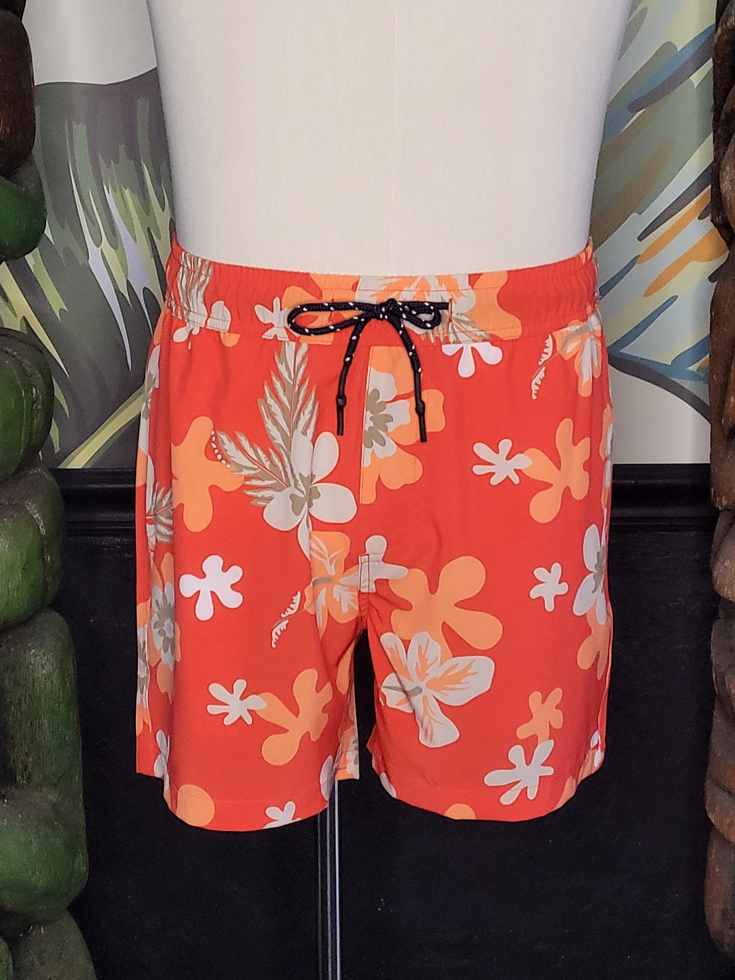 Jimmy Floral Lined Volley Swim Trucks - Tiger Lily