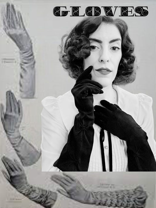 SOLD - Vintage 1940's -1950's Long Black Gloves