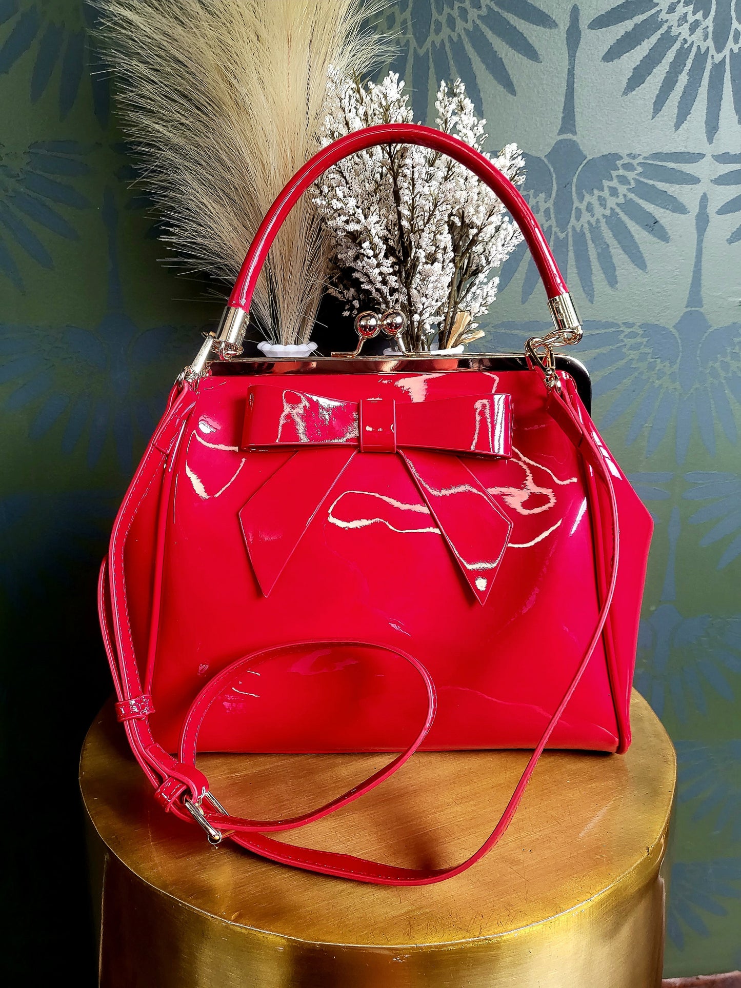 STYLE 2024 - Vintage Style Handbag with Bow (Red)