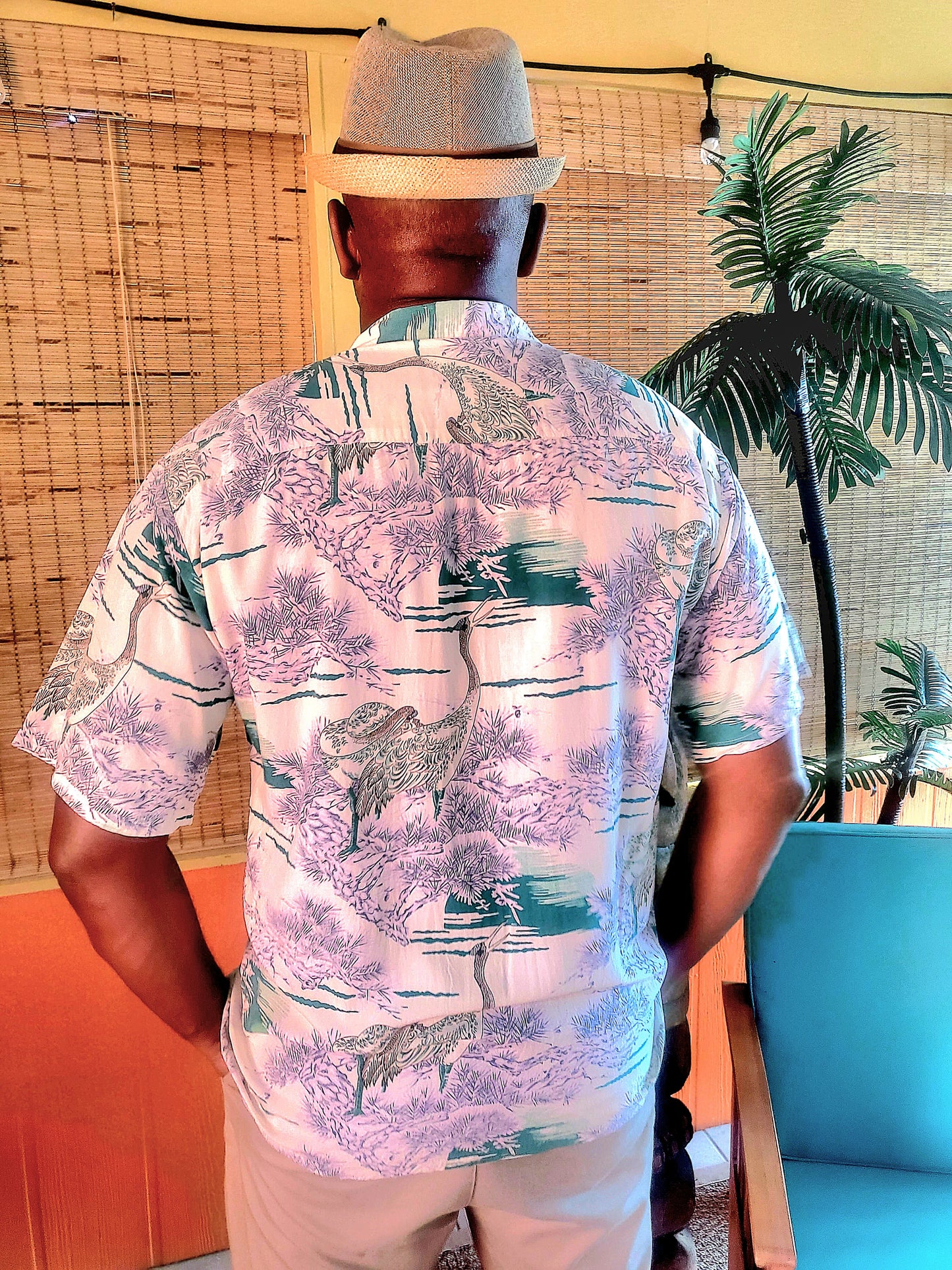 SOLD - Vintage "Pau Hana Hawai'i" Aloha Shirt with Birds - L