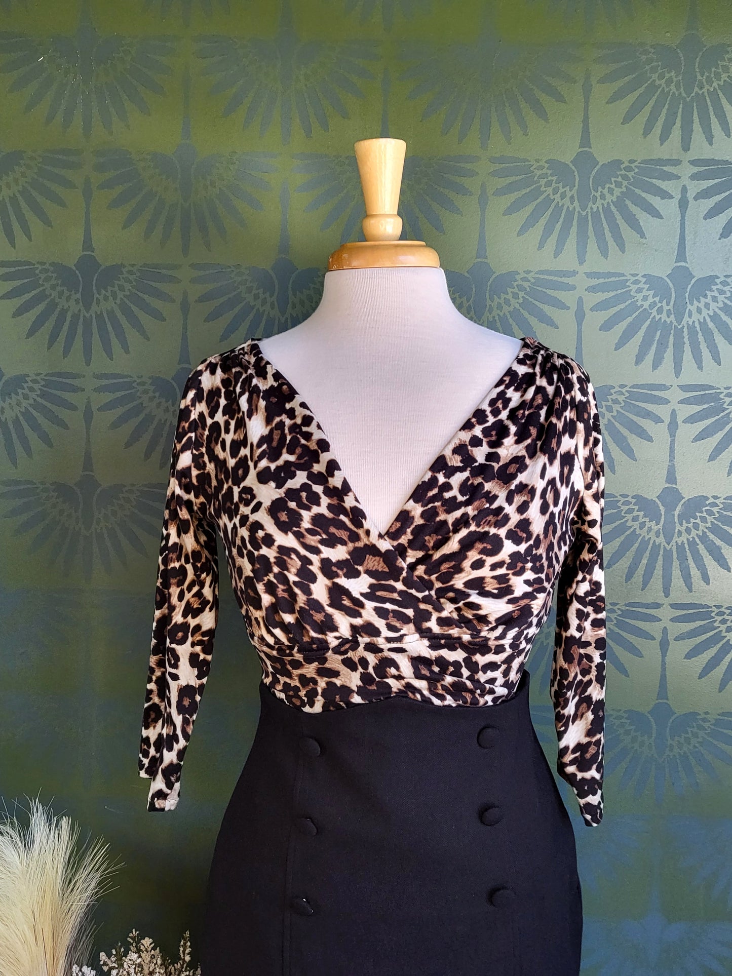 STYLE 5015 - Leopard Off Shoulder Top