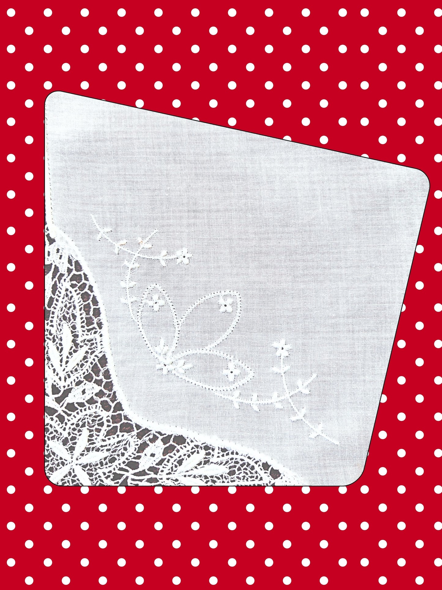 SOLD - Vintage Handkerchief Pinup Card