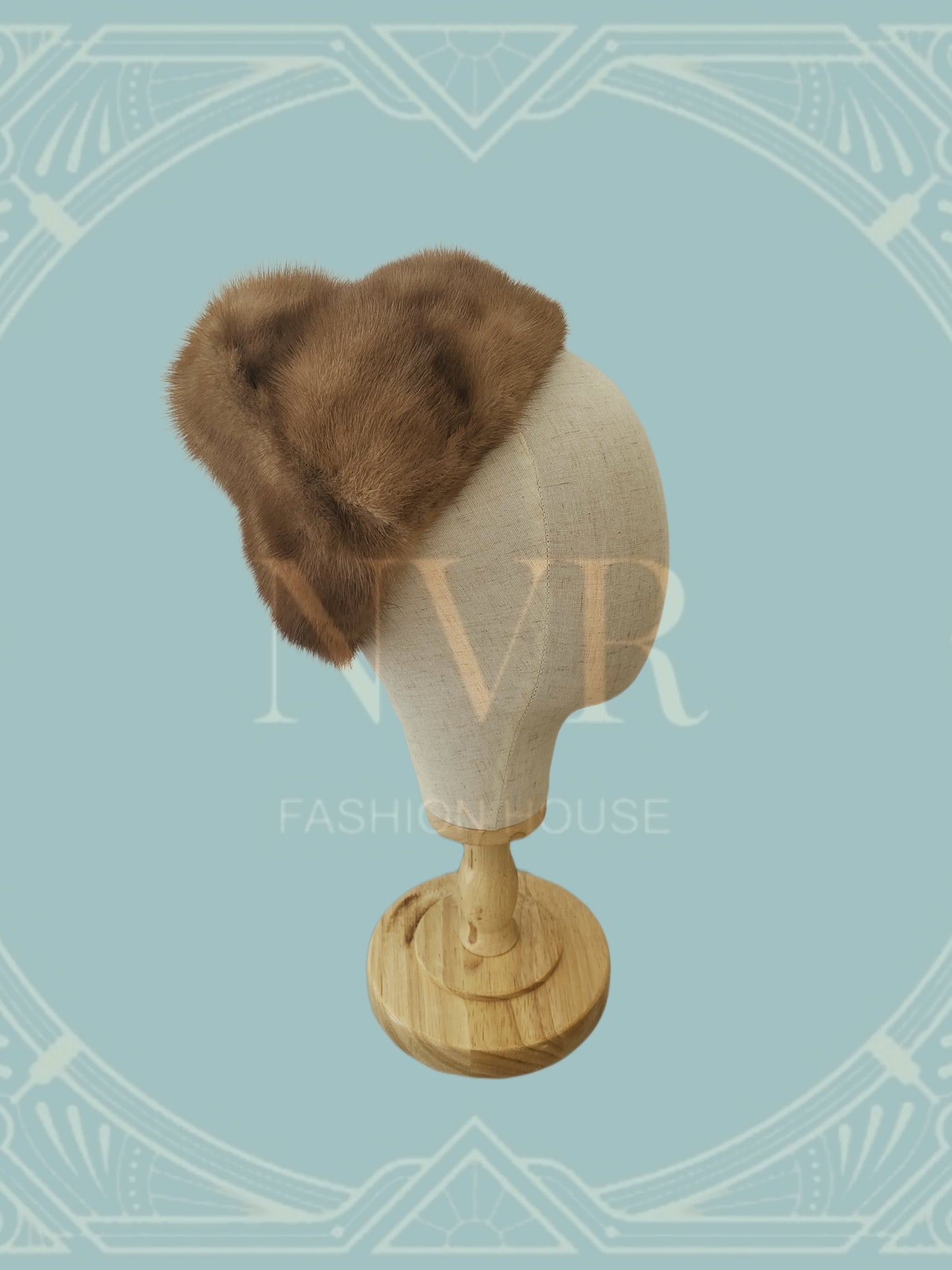 SOLD - Mink Cloche Hat-Camel/Tan (S/M)