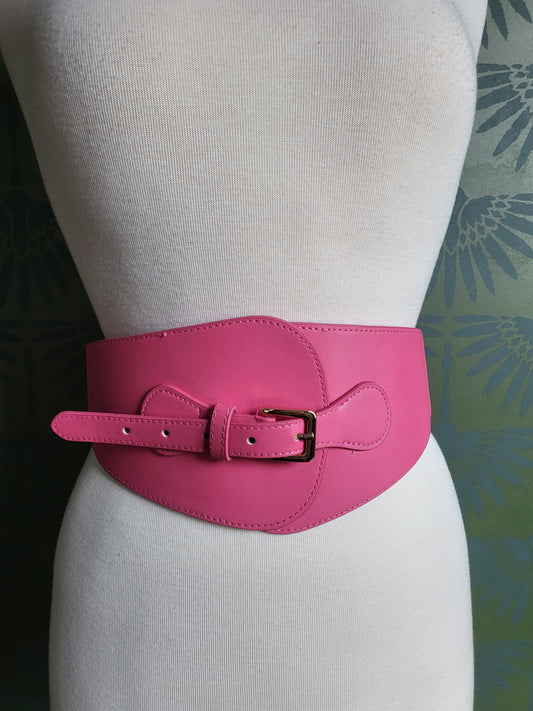 Wide Corset Belt - Fuchsia