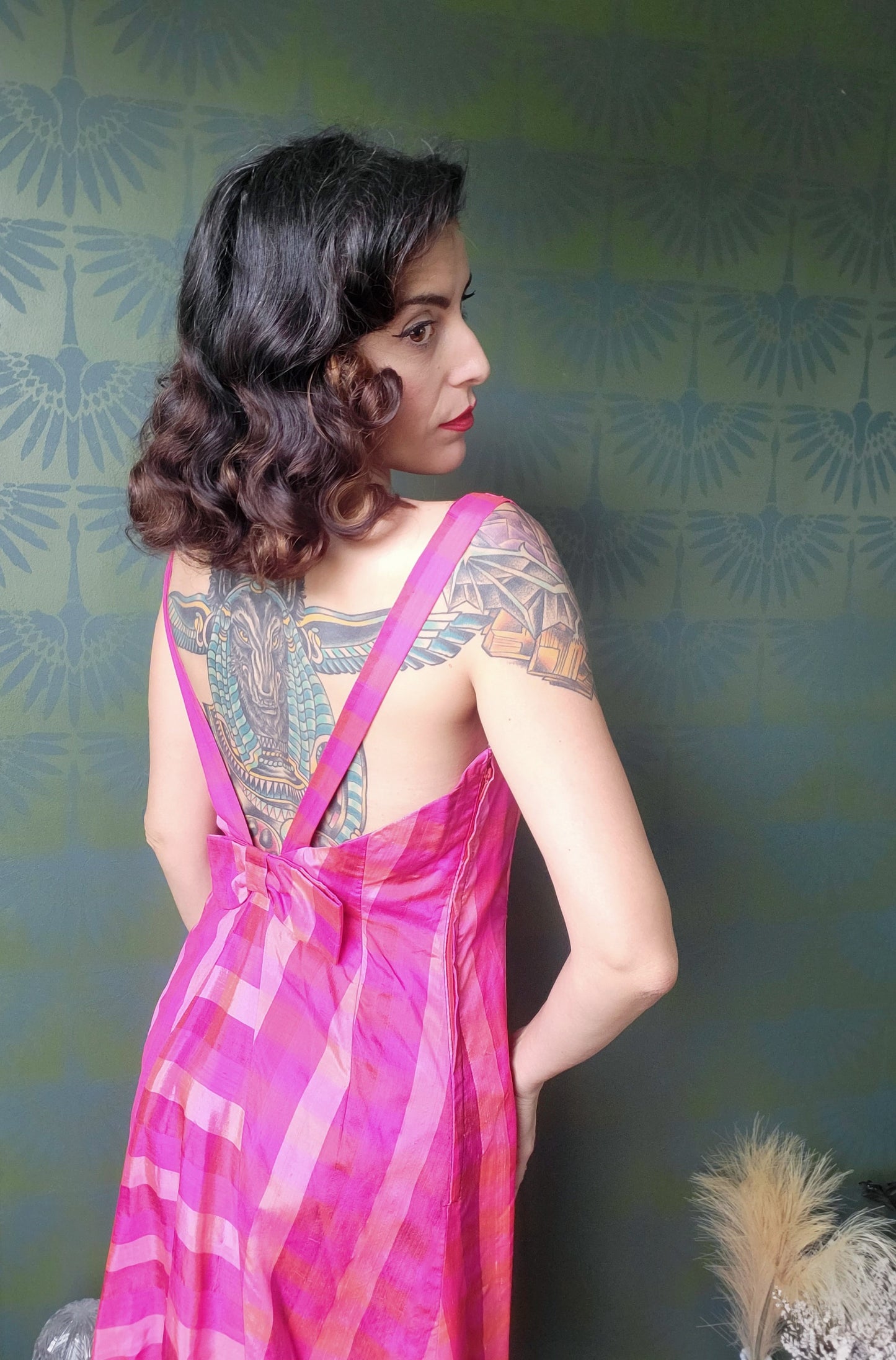 SOLD - Vintage 1960's Vibrant Magenta Cocktail Dress