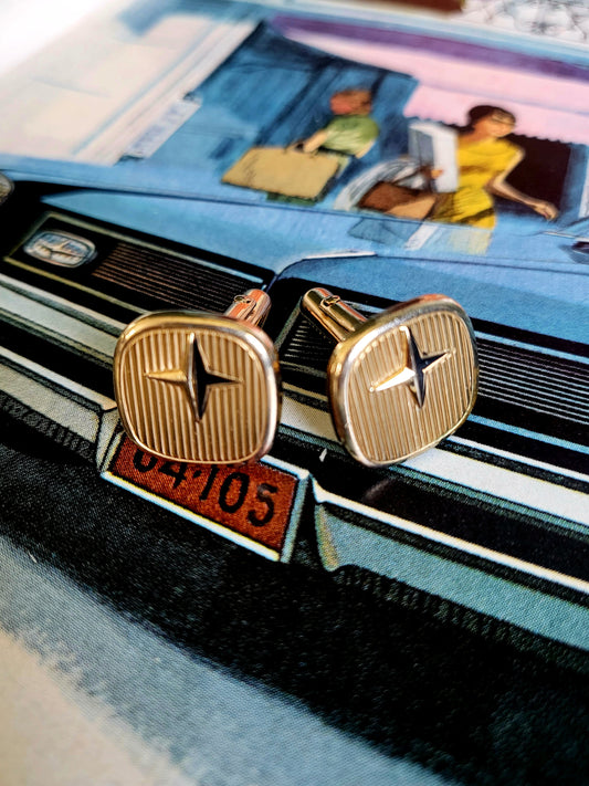 SOLD - Vintage 1950's Starburst Square Cufflinks