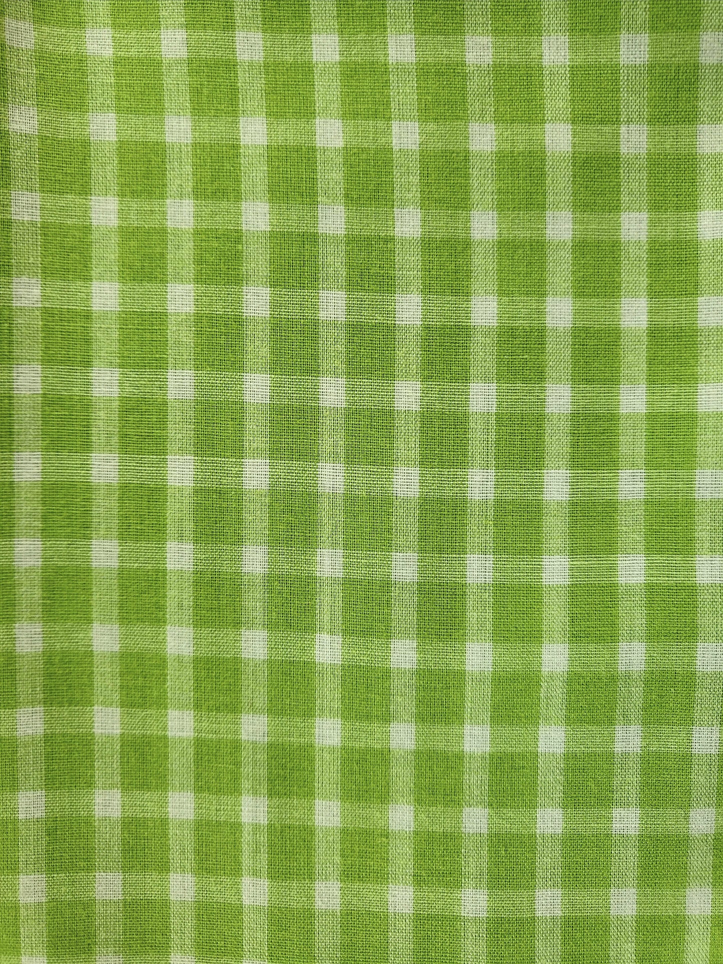 Vintage 1950's-1960's Lime Green Check Blouse