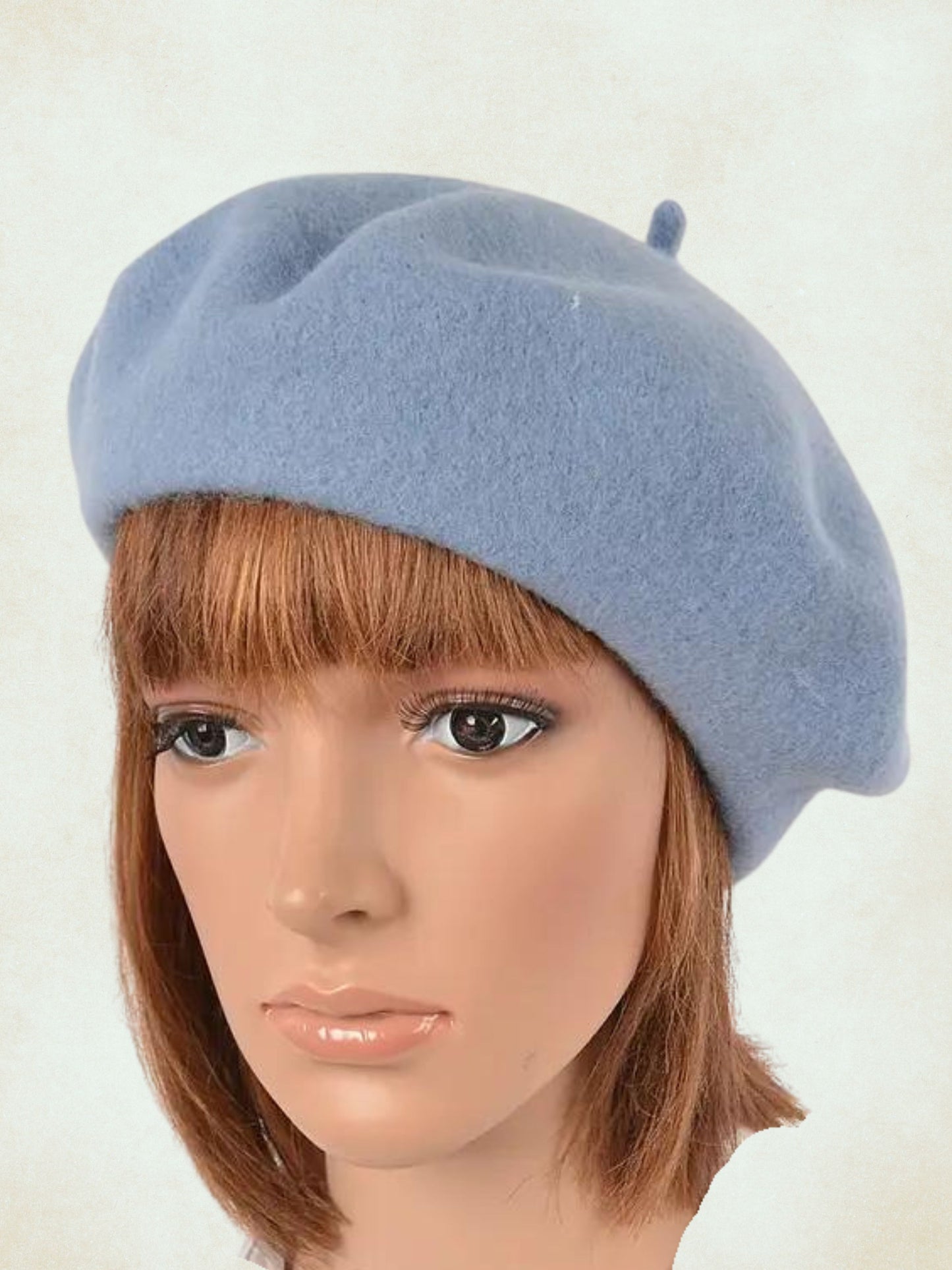 HAT109 - Vintage Style Beret (Powder Blue)