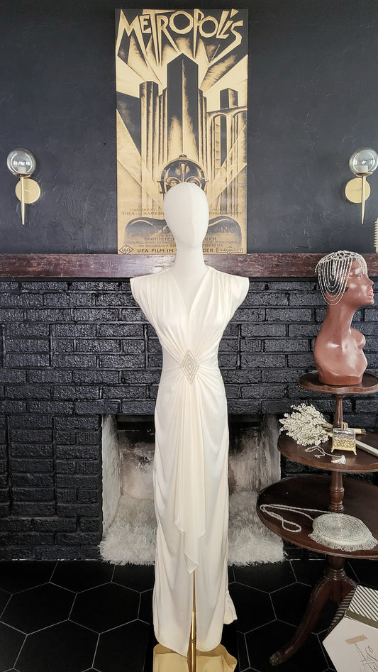 SOLD - Vintage 1970's "Glenrob LTD" Ivory Wedding Dress