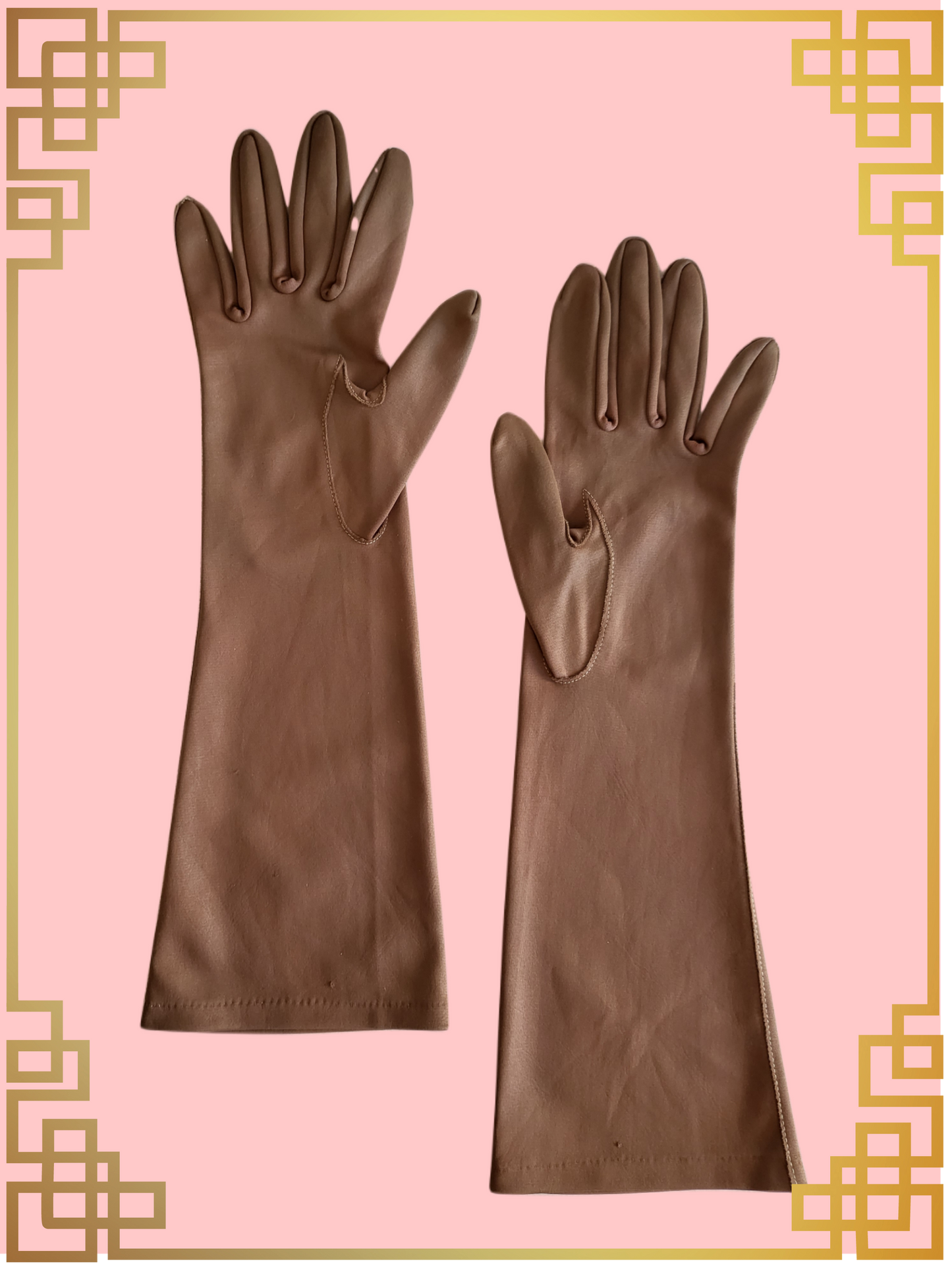 SOLD - Vintage Cocoa Brown Evening Gloves