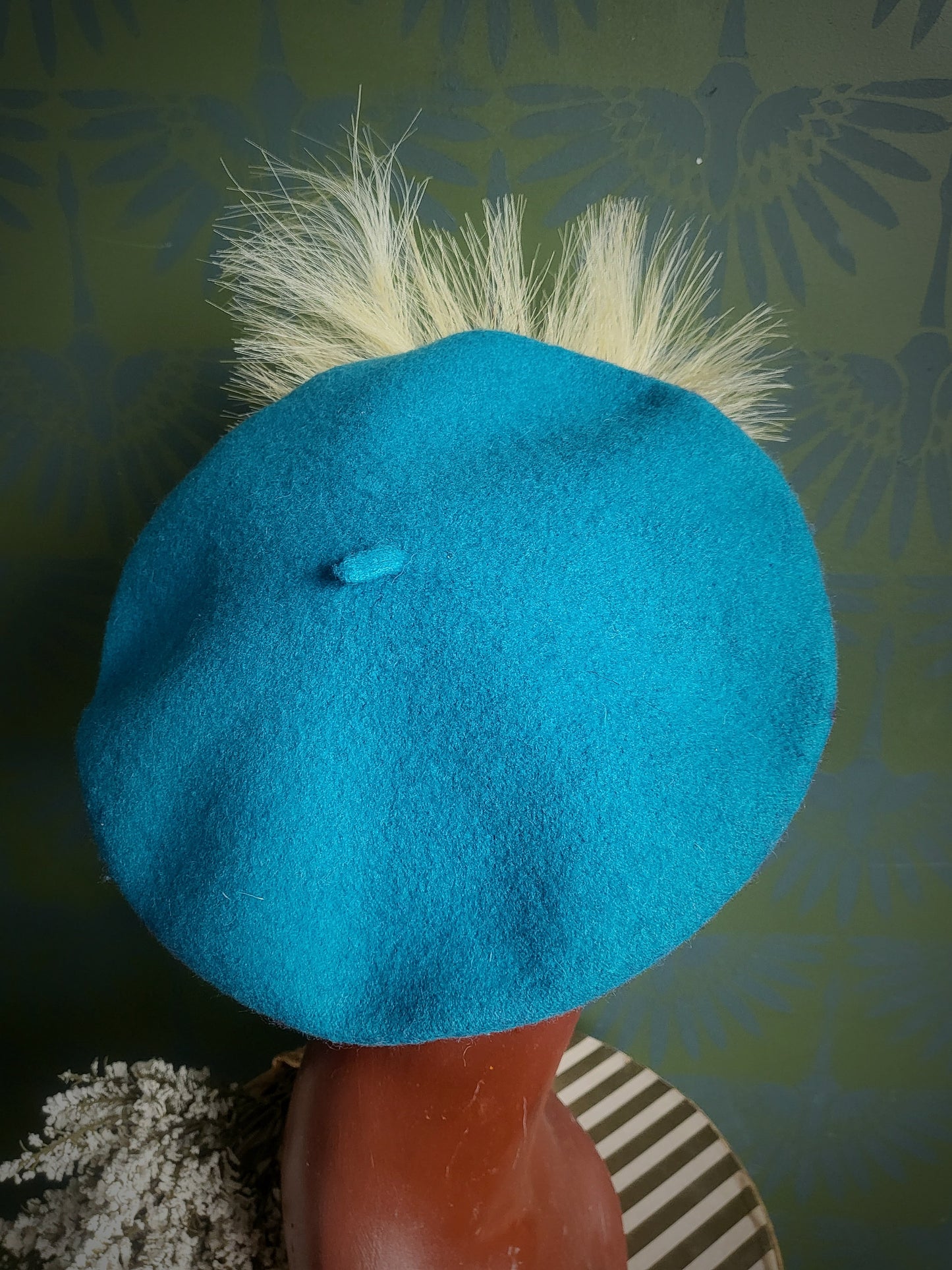 HAT93 - Vintage Style Beret (Teal)