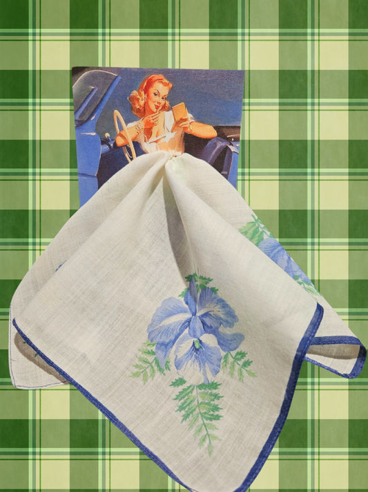 SOLD - Vintage Handkerchief Pinup Card