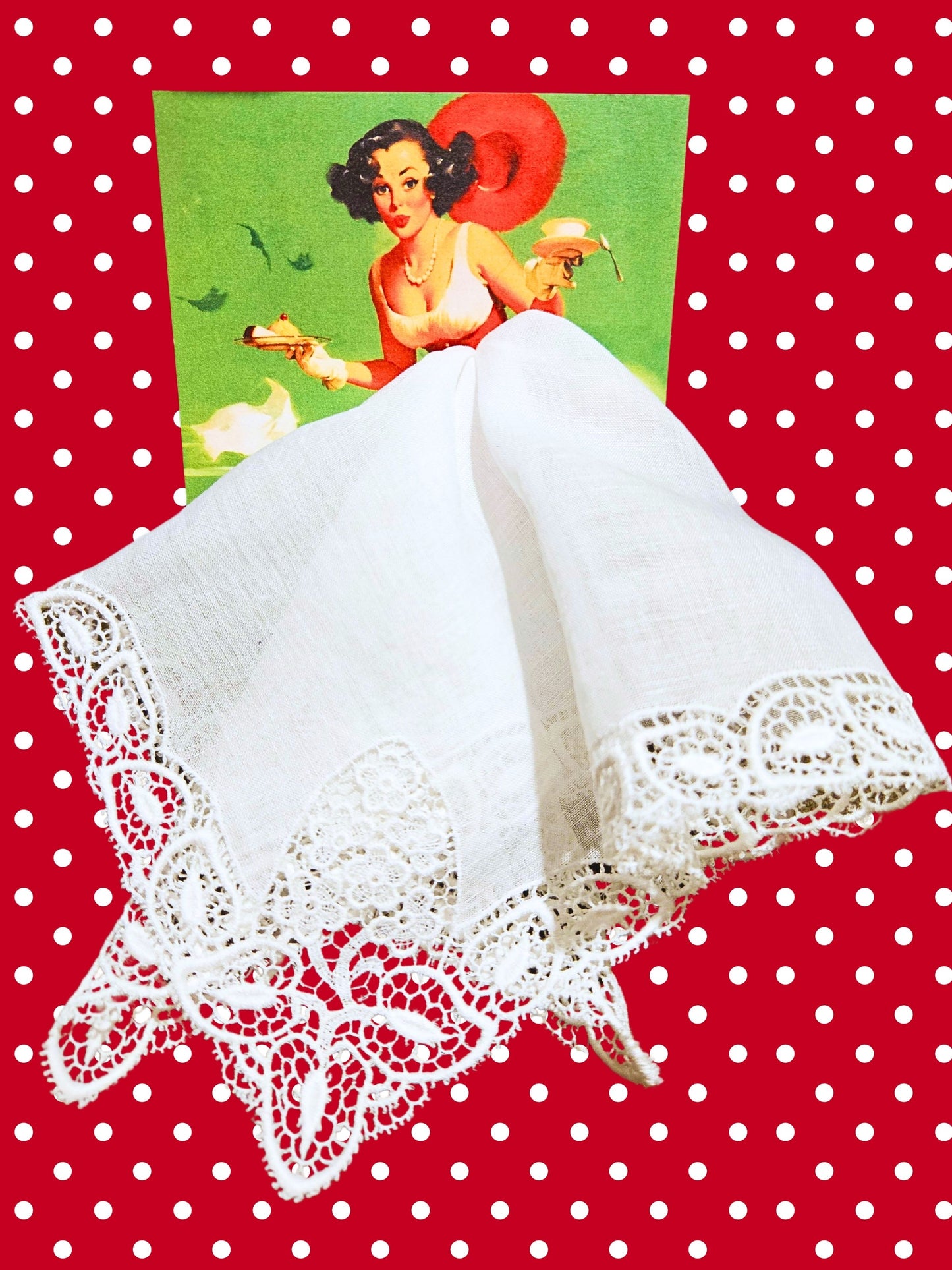 STYLE 3059 - Vintage Handkerchief Pinup Card