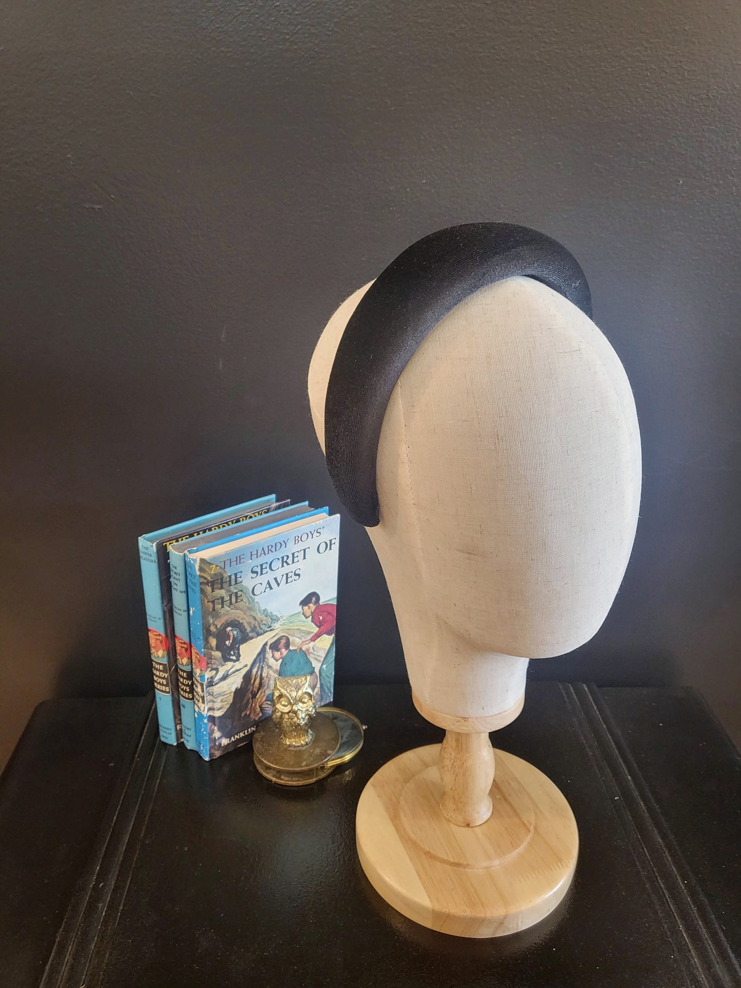 Black Velvet Padded Headband