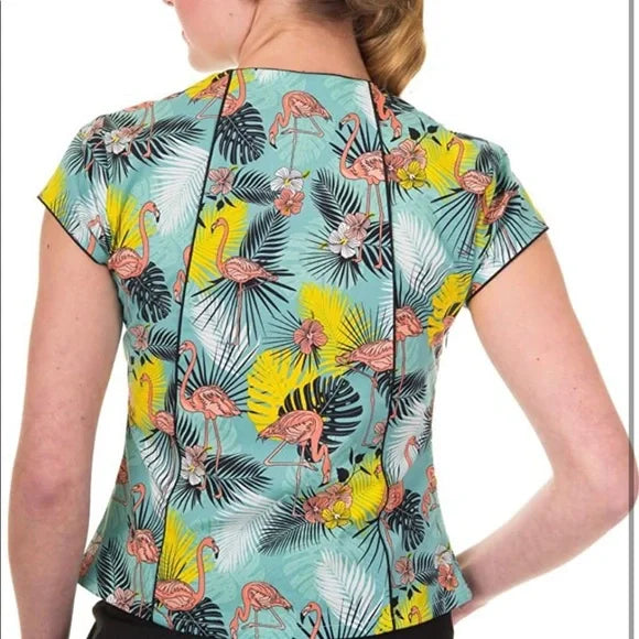 Banned Wanderlust Flamingo Blouse